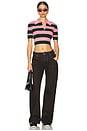 view 5 of 5 BLUSA DE MANGA CURTA COM RECORTE NAS COSTAS in Green & Pink