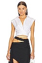view 1 of 4 Sleeveless Draped Shirt in Ivory