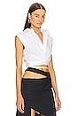 view 2 of 4 Sleeveless Draped Shirt in Ivory