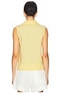 view 3 of 5 Knitted Polo Top in Pale Yellow