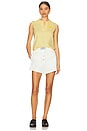 view 4 of 5 Knitted Polo Top in Pale Yellow