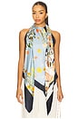 view 1 of 5 Printed Scarf Top in Multi Blue