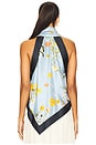 view 3 of 5 Printed Scarf Top in Multi Blue