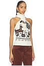 view 2 of 5 Mixed Fair Isle Halter Top in Ivory