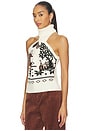 view 3 of 5 Mixed Fair Isle Halter Top in Ivory