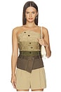 view 1 of 4 Waistband Corset in Brown