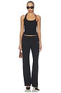 view 5 of 4 Leather Belt Knit Top in Black
