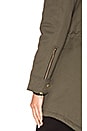 view 5 of 5 PARKA CANVAS AVEC FOURRURE DE RENARD BLEU ET LAPIN STELLER in Olive & Black