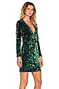view 2 of 4 Meli Dress in Green Iridescent Sequin