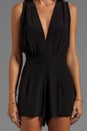view 5 of 5 Janet Sleeveless Plunge Neck Playsuit in Black