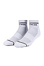 view 2 of 2 Baby Steps Ankle Socks in White & Black