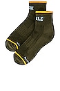 view 2 of 4 Mile High Socks in Olive & Blue