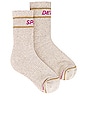 view 2 of 4 Baby Steps Socks in Speed Demon Pink & Gold
