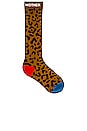 view 3 of 4 High Stepper Socks in Leopard Mother Fucker