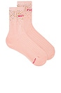 view 1 of 4 양말 in Pink With Crystals Mf
