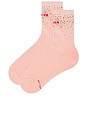 view 2 of 4 양말 in Pink With Crystals Mf