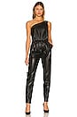 view 1 of 4 The Landslide Jumpsuit Faux Leather Hover in Wax On, Wax Off