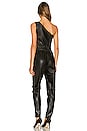 view 3 of 4 The Landslide Jumpsuit Faux Leather Hover in Wax On, Wax Off