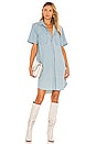 view 1 of 3 The Frenchie Short Sleeve Knee Dress in Baby Blues