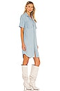 view 2 of 3 The Frenchie Short Sleeve Knee Dress in Baby Blues