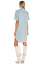 view 3 of 3 The Frenchie Short Sleeve Knee Dress in Baby Blues