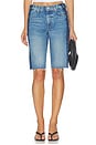 view 1 of 6 The Mid Rise Maven Bermuda Fray Shorts in Double Stacked