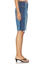 view 3 of 6 The Mid Rise Maven Bermuda Fray Shorts in Double Stacked