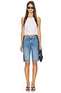 view 5 of 6 The Mid Rise Maven Bermuda Fray Shorts in Double Stacked