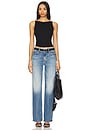view 5 of 6 The Mid Rise Tunnel Vision Sneak Jeans in I'm A Winner