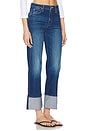 view 2 of 6 The Checkerboard Duster Flood Cuff Jeans in Bunny Hop