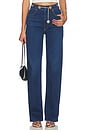 view 1 of 6 The Off The Chain High Waisted Tunnel Vision Sneak Jeans in Pinkies Up