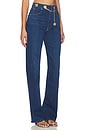view 2 of 6 The Off The Chain High Waisted Tunnel Vision Sneak Jeans in Pinkies Up