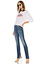 view 4 of 4 The Rascal Slit Undone Hem Jean in Goin For Gold