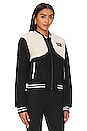 view 3 of 5 The Vested Varsity Bomber Jacket in Counting Sheep