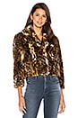 view 2 of 5 The Boxy Crop Faux Fur Jacket in Le Tigre Leopard