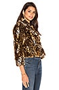 view 3 of 5 The Boxy Crop Faux Fur Jacket in Le Tigre Leopard
