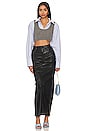 view 4 of 4 X Revolve The Mid Rise Faux Leather Column Skirt in Wax On, Wax Off Black