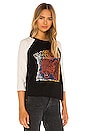 view 2 of 4 The Concert 3/4 Sleeve Cut Off Top in Electric Animal