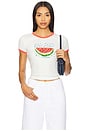 view 1 of 4 The Itty Bitty Ringer Tee in Bad Seed