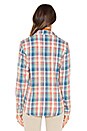 view 3 of 5 The Frenchie Frenchie Button Up in Salmon