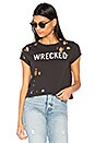 view 1 of 4 Crop Goodie Goodie Wrecked Tee in Faded Black
