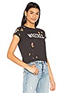 view 2 of 4 Crop Goodie Goodie Wrecked Tee in Faded Black