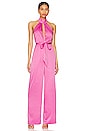 view 1 of 3 Janece Keyhole Jumpsuit in Pink