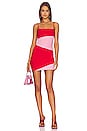 view 1 of 3 Audrina Cami Mini Dress in Pink & Red