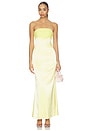 view 1 of 3 Renata Strapless Gown in Yellow