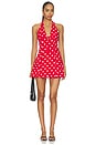 view 1 of 3 VESTIDO OLIVEA in Red & White Dot