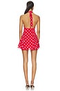 view 3 of 3 VESTIDO OLIVEA in Red & White Dot