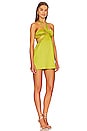view 2 of 3 Kristen Halter Mini Dress in Chartreuse