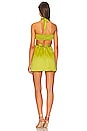 view 3 of 3 Kristen Halter Mini Dress in Chartreuse
