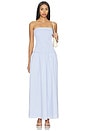 view 1 of 3 Izabella Strapless Maxi Dress in Blue Stripe